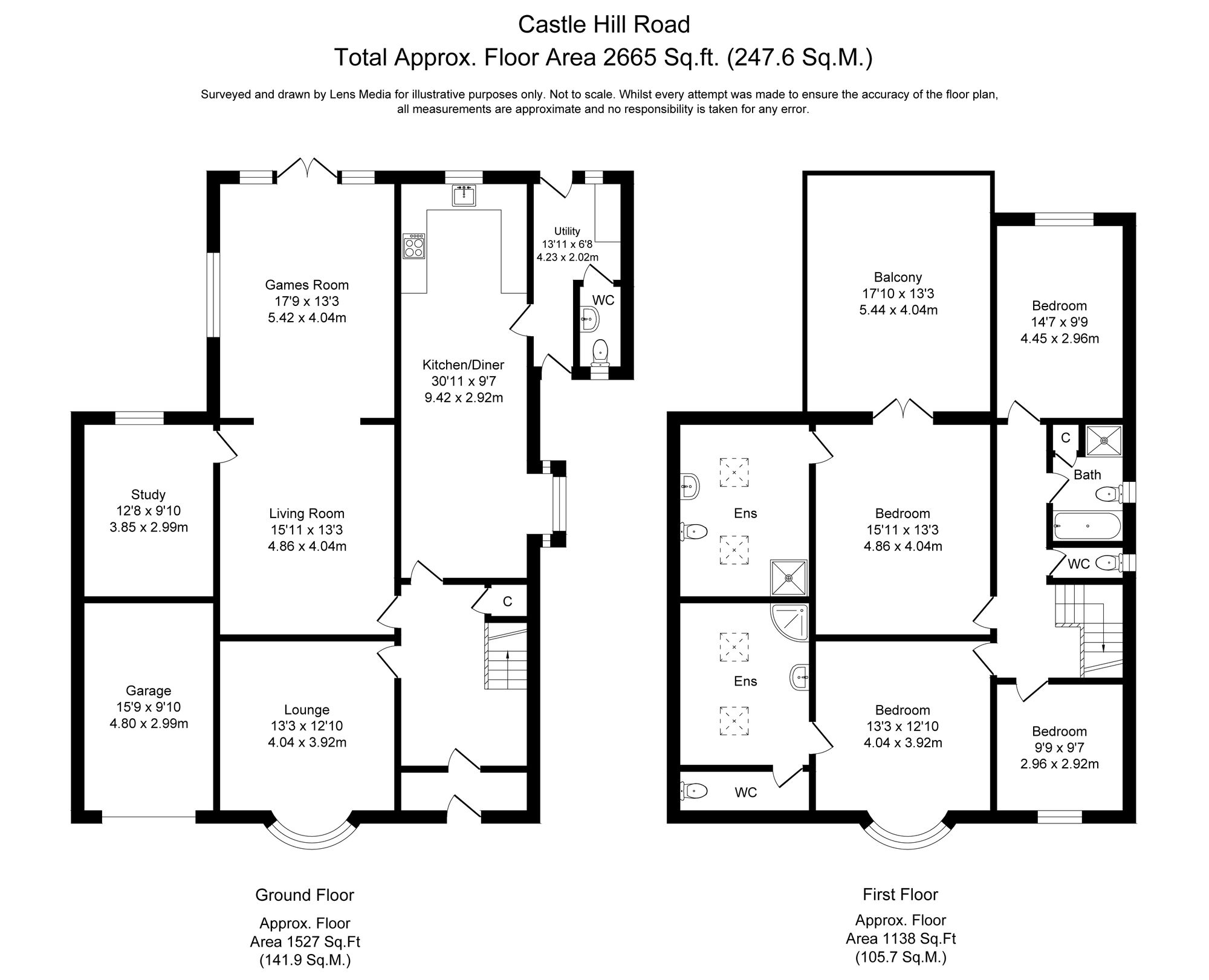 4 bed detached house for sale in Castle Hill Road, Manchester - Property floorplan