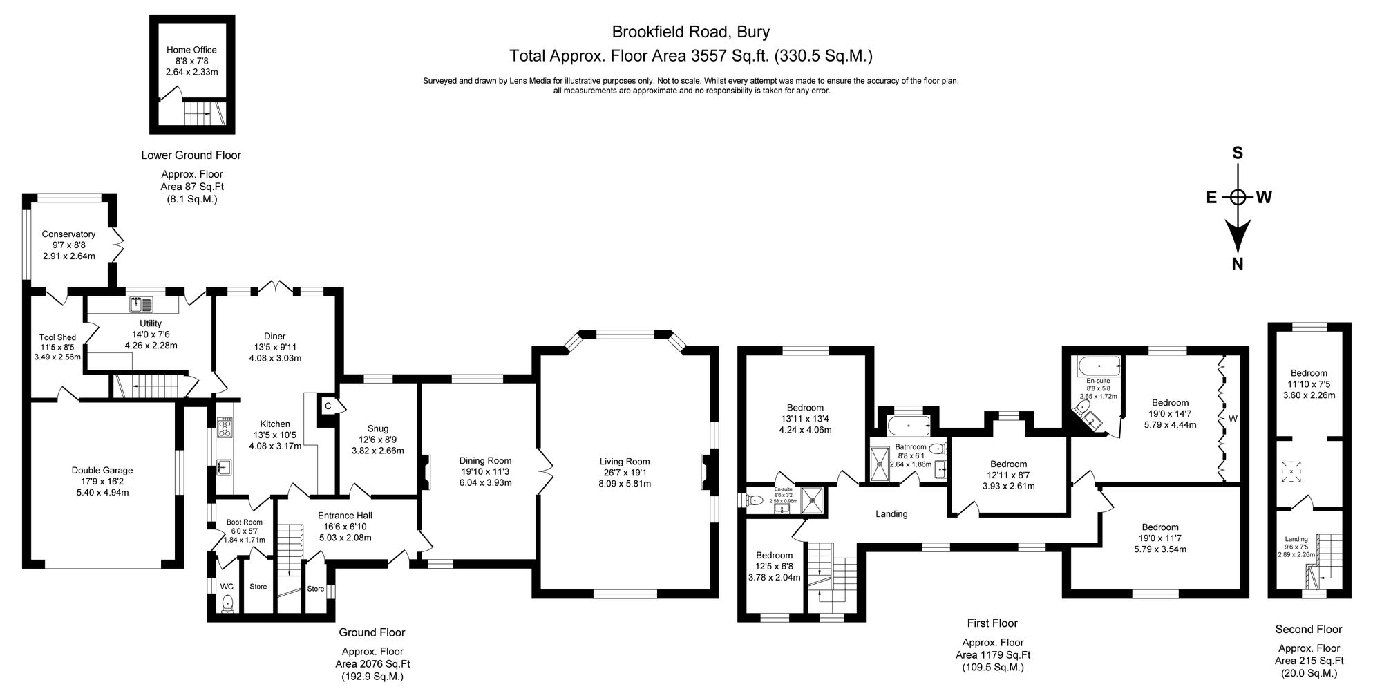 5 bed detached house for sale in Brookfield Road, Bury - Property floorplan