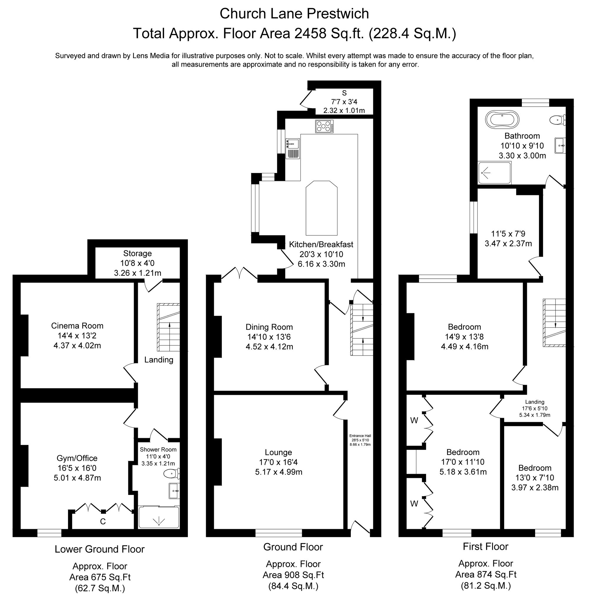 4 bed mid-terraced house for sale in Church Lane, Manchester - Property floorplan