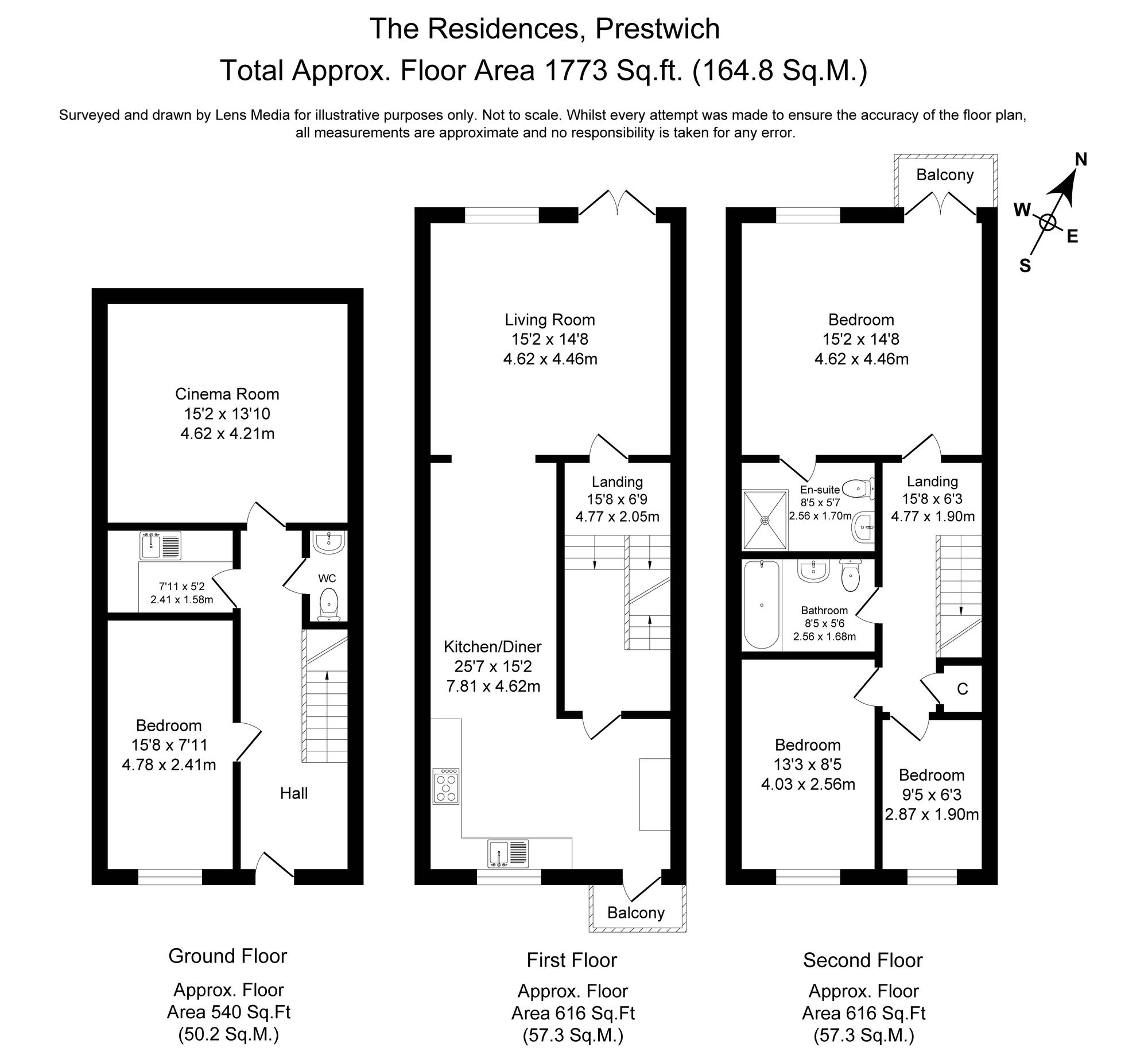 4 bed house for sale in Scholes Lane, Manchester - Property floorplan