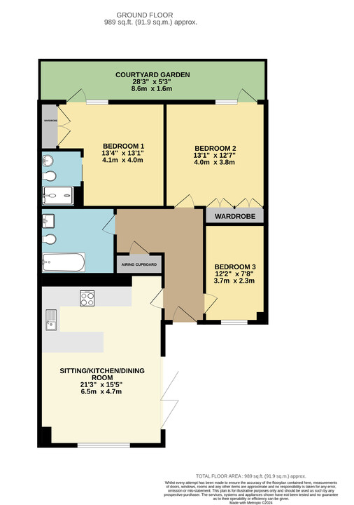 3 bed maisonette for sale in Purley Rise, Purley - Property floorplan