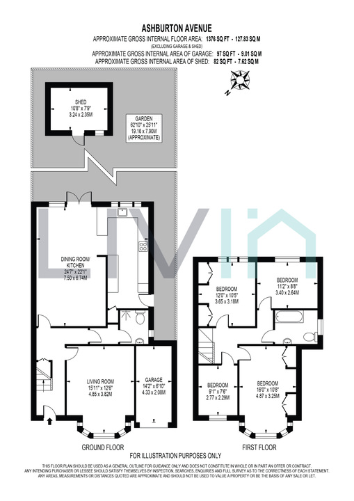 4 bed semi-detached house for sale in Ashburton Avenue, Croydon - Property floorplan