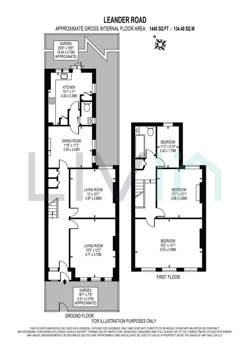 3 bed terraced house for sale in Leander Road, Thornton Heath - Property floorplan