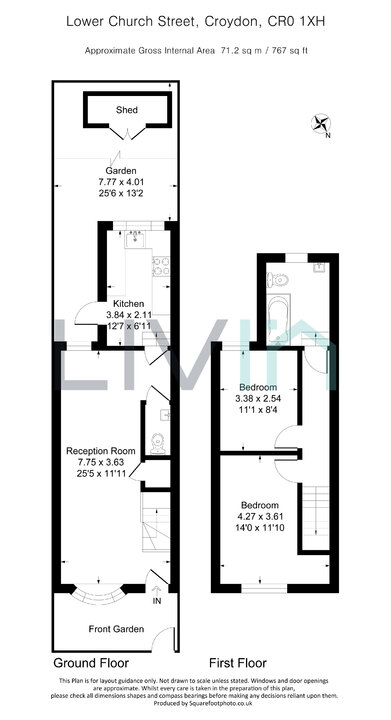 2 bed terraced house for sale in Lower Church Street, Croydon - Property floorplan