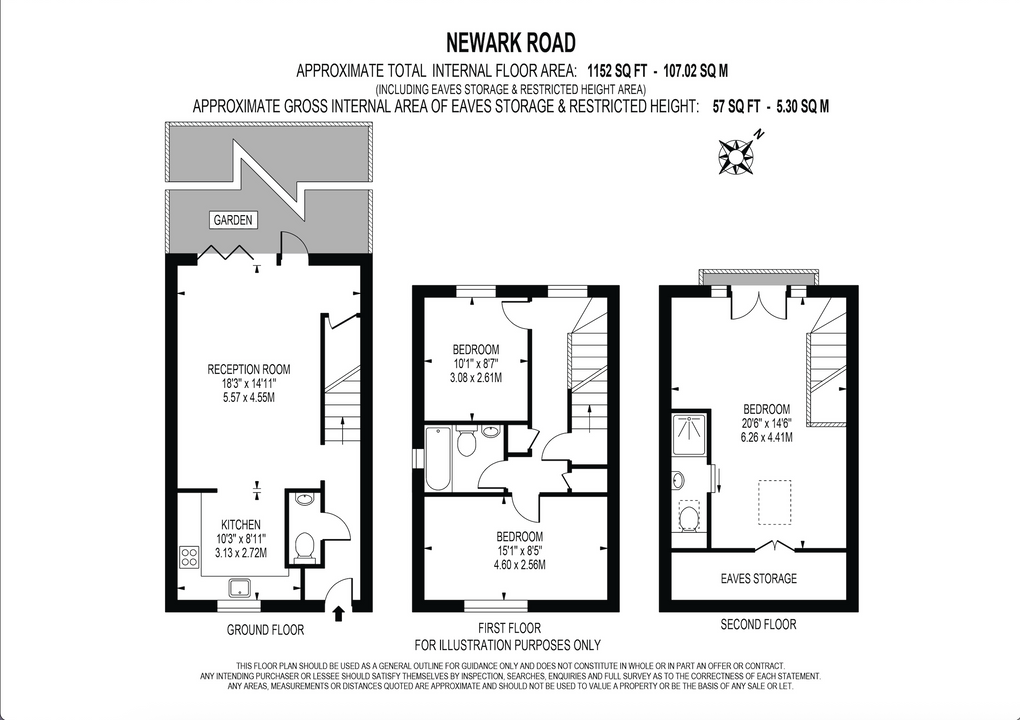 3 bed semi-detached house to rent in Newark Road, South Croydon - Property floorplan