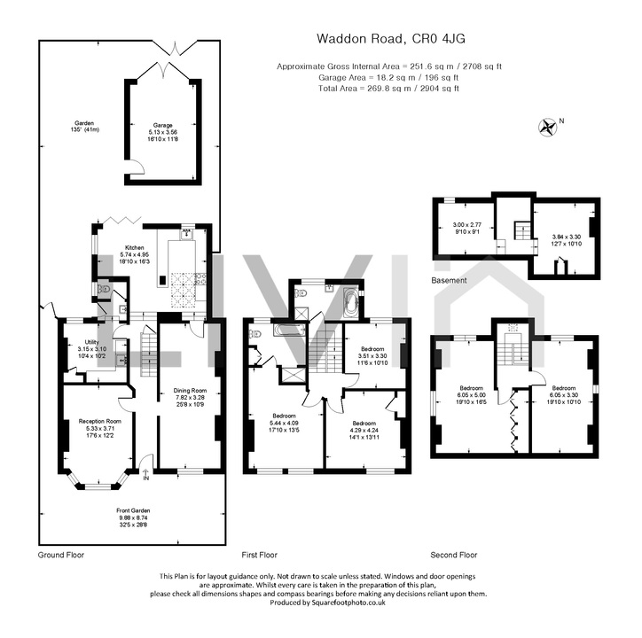 5 bed semi-detached house for sale in Waddon Road, Croydon - Property floorplan
