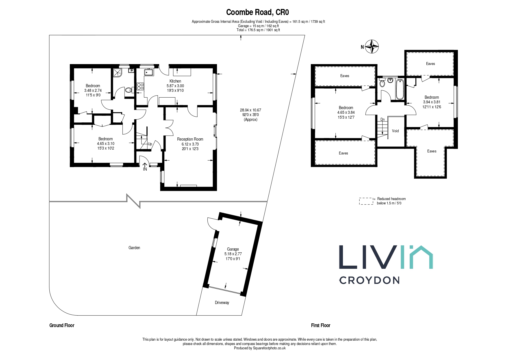 4 bed detached house for sale in Coombe Road, Croydon - Property floorplan