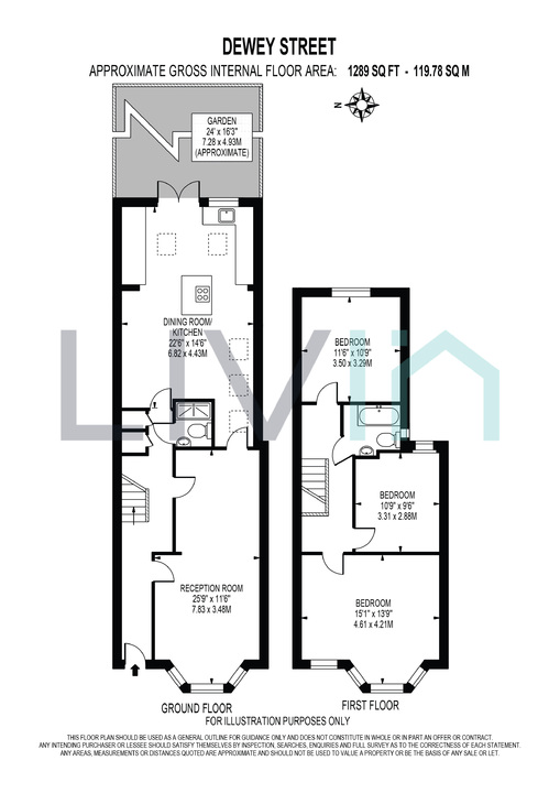 3 bed house for sale in Dewey Street, London - Property floorplan