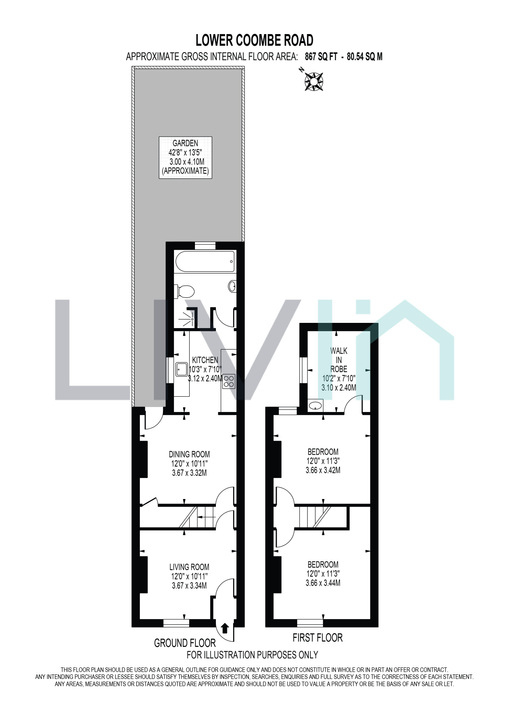 2 bed terraced house for sale in Lower Coombe Street, Croydon - Property floorplan