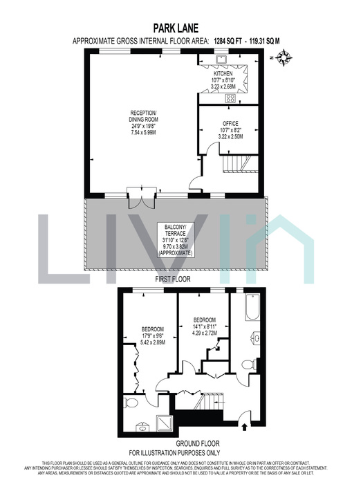 2 bed apartment to rent in Park Lane, Croydon - Property floorplan