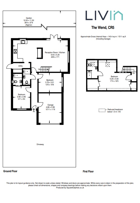 2 bed detached bungalow for sale, Coulsdon - Property floorplan