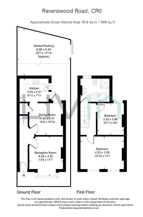 2 bed end of terrace house for sale in Ravenswood Road, Croydon - Property floorplan