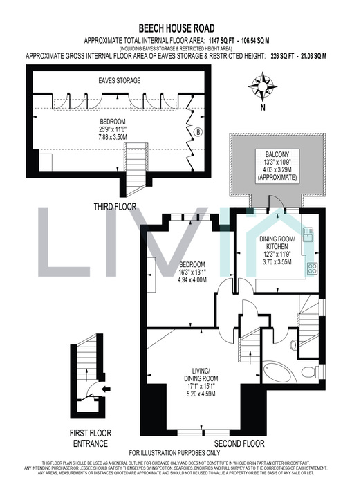 2 bed apartment to rent in Beech House Road, Croydon - Property floorplan