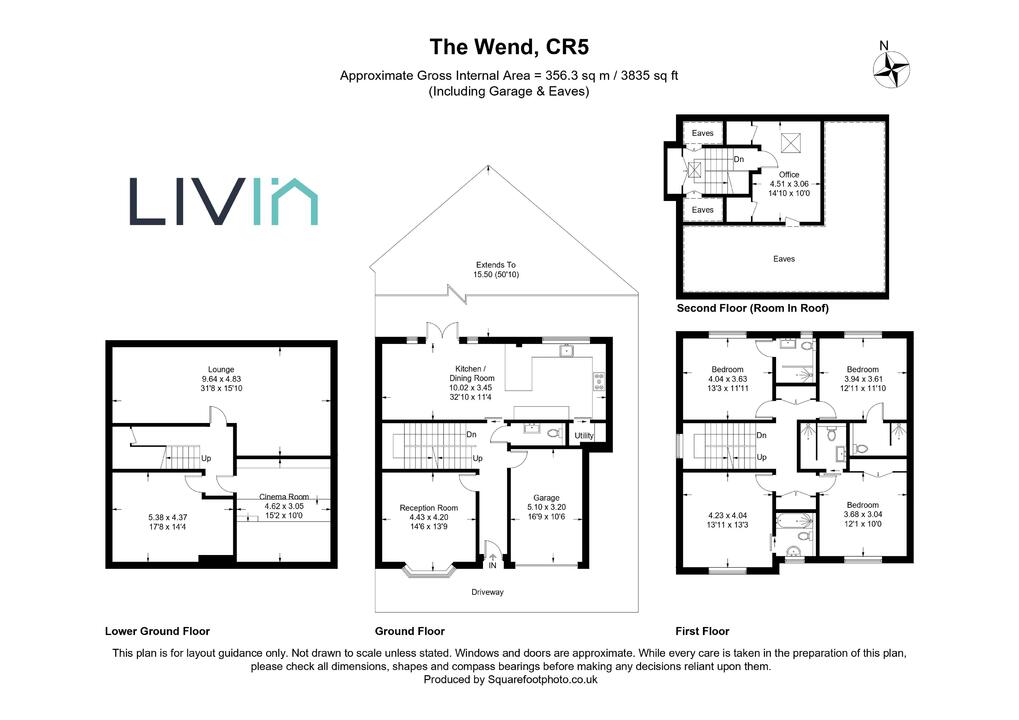 4 bed detached house for sale in The Wend, Coulsdon - Property floorplan