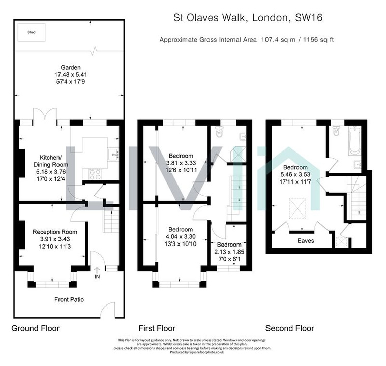 4 bed terraced house for sale in St. Olaves Walk, London - Property floorplan