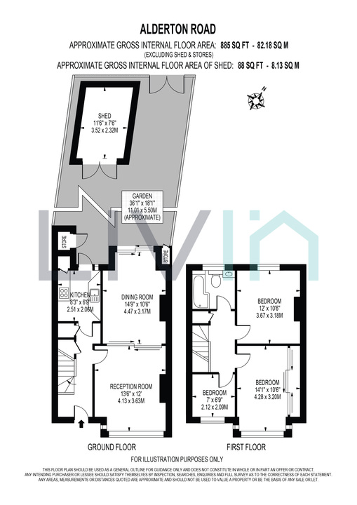 3 bed terraced house for sale in Alderton Road, Croydon - Property floorplan