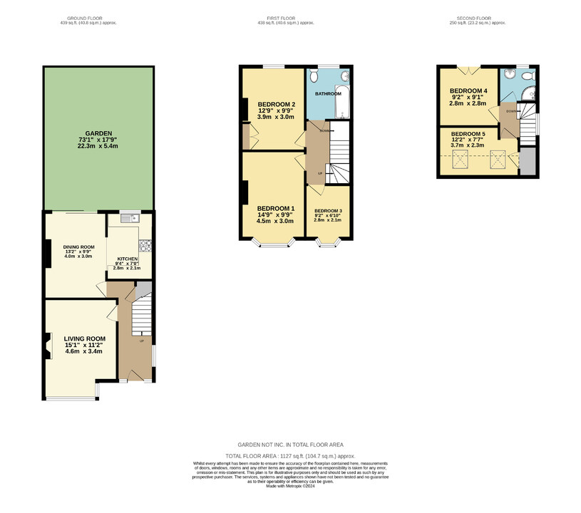 5 bed end of terrace house for sale in Davidson Road, Croydon - Property floorplan