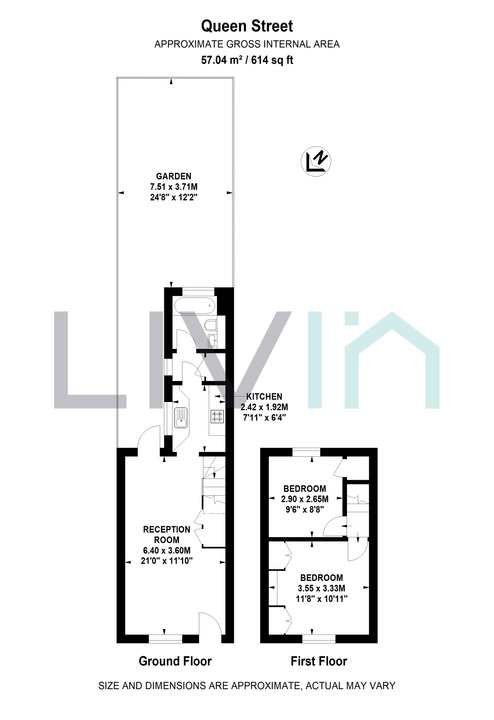 2 bed end of terrace house for sale in Queen Street, CROYDON - Property floorplan