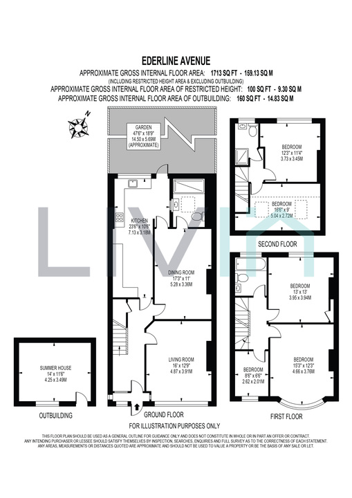 5 bed terraced house for sale in Ederline Avenue, London - Property floorplan
