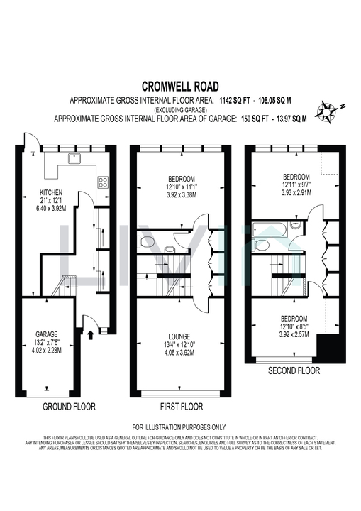 3 bed house for sale in Cromwell Road, Croydon - Property floorplan