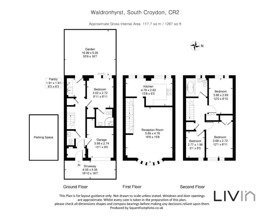 4 bed terraced house for sale in South Croydon, South Croydon - Property floorplan