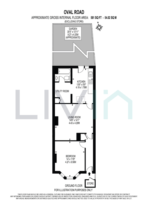 1 bed apartment for sale in Oval Road, Croydon - Property floorplan