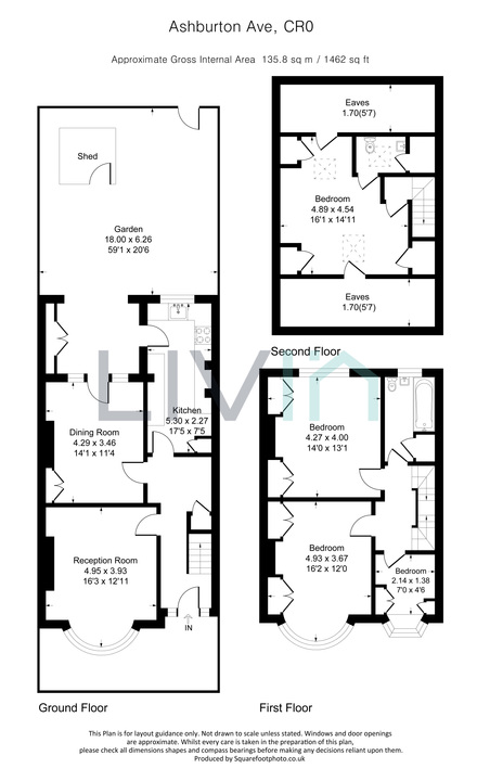 4 bed terraced house for sale in Ashburton Avenue, Croydon - Property floorplan