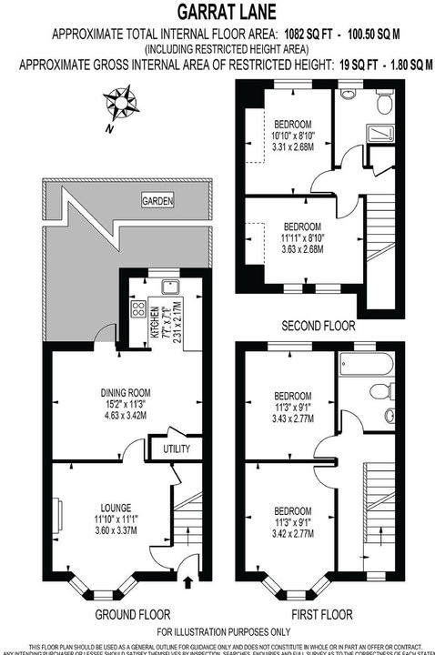 4 bed semi-detached house for sale in Garratt Lane, London - Property floorplan