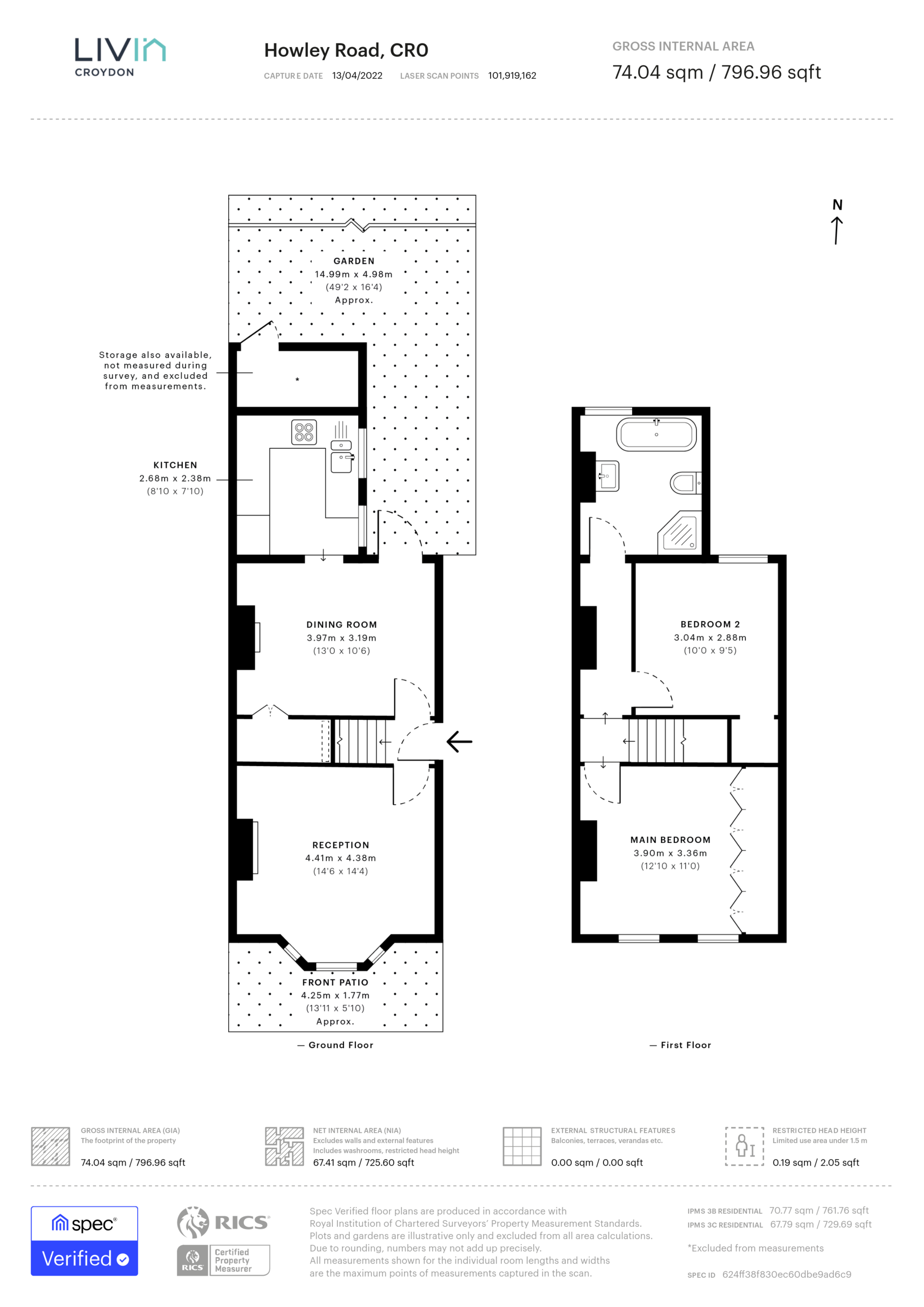 2 bed semi-detached house for sale in Howley Road, Croydon - Property floorplan
