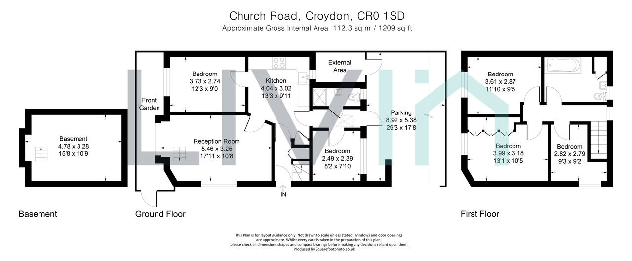 4 bed end of terrace house for sale in Church Road, Croydon - Property floorplan