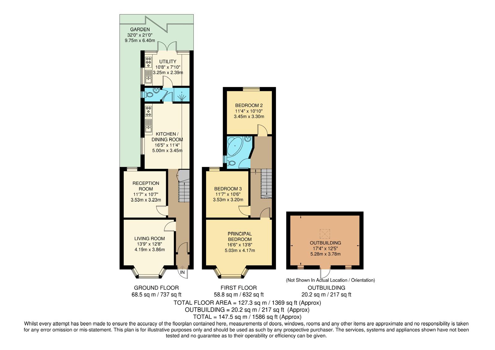 3 bed semi-detached house for sale in Elmwood Road, Croydon - Property floorplan