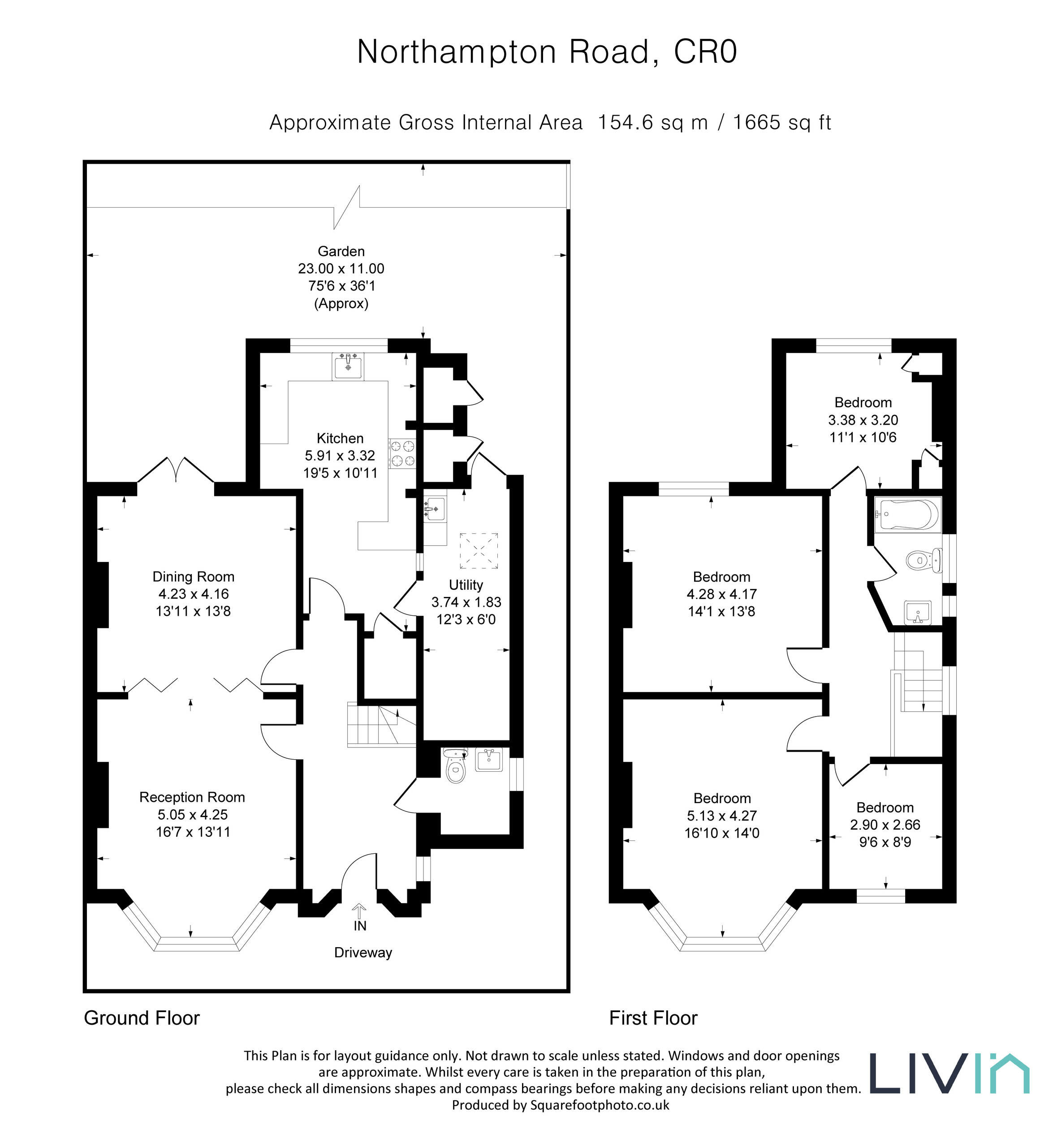 4 bed semi-detached house for sale in Northampton Road, Croydon - Property floorplan