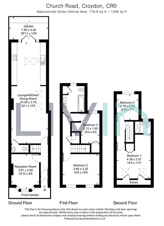 4 bed house for sale in Church Road, Croydon - Property floorplan