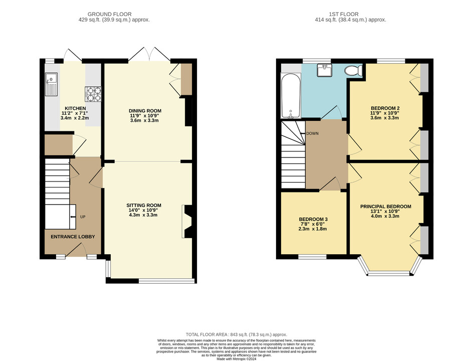 3 bed house for sale in Annsworthy Crescent, South Norwood - Property floorplan