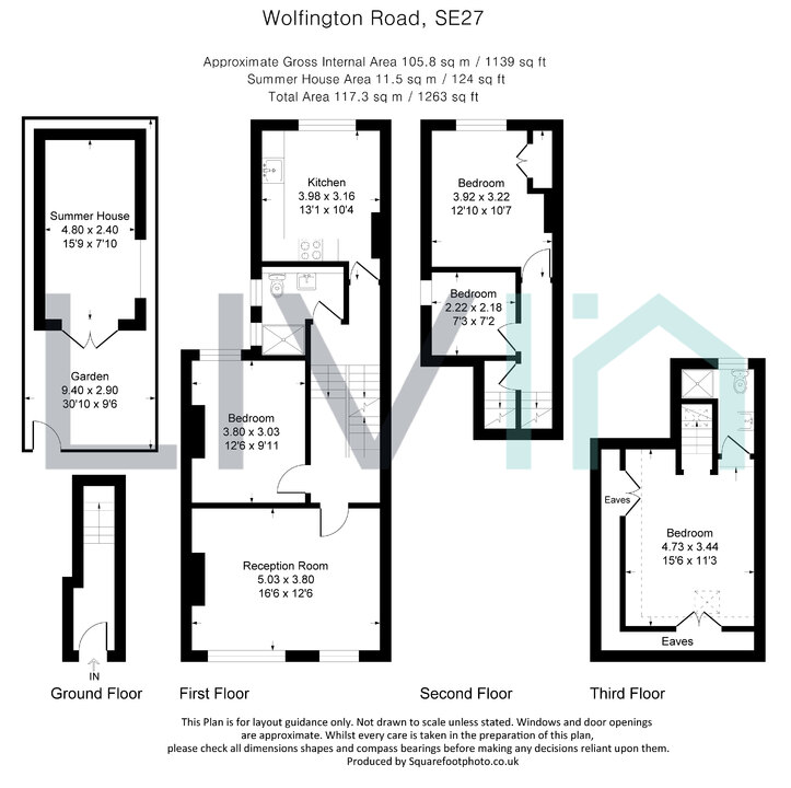 4 bed maisonette for sale in Wolfington Road, London - Property floorplan