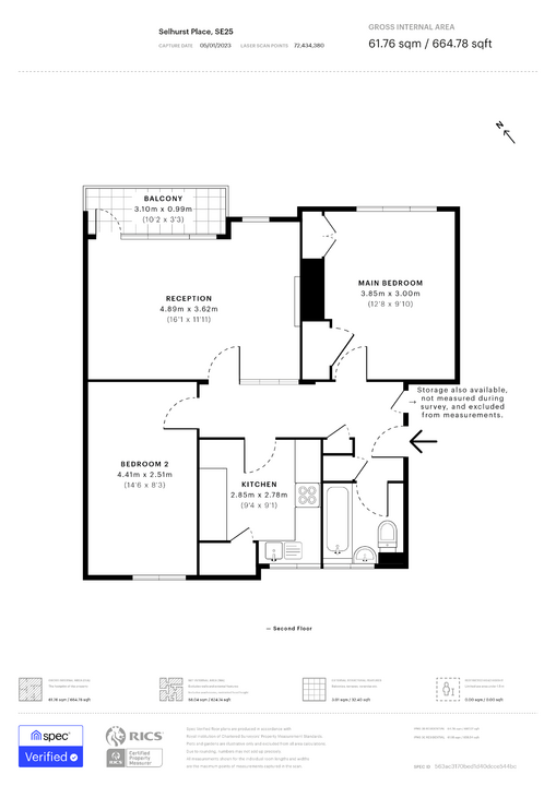 2 bed apartment for sale in Selhurst Place, South Norwood - Property floorplan