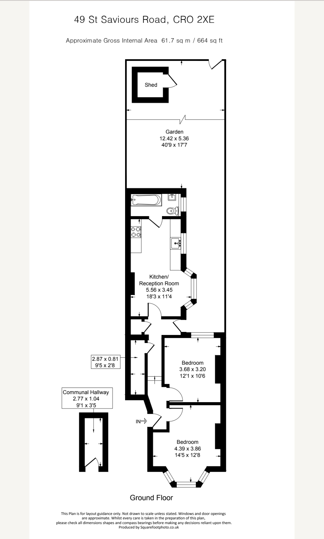 2 bed apartment to rent, Croydon - Property floorplan
