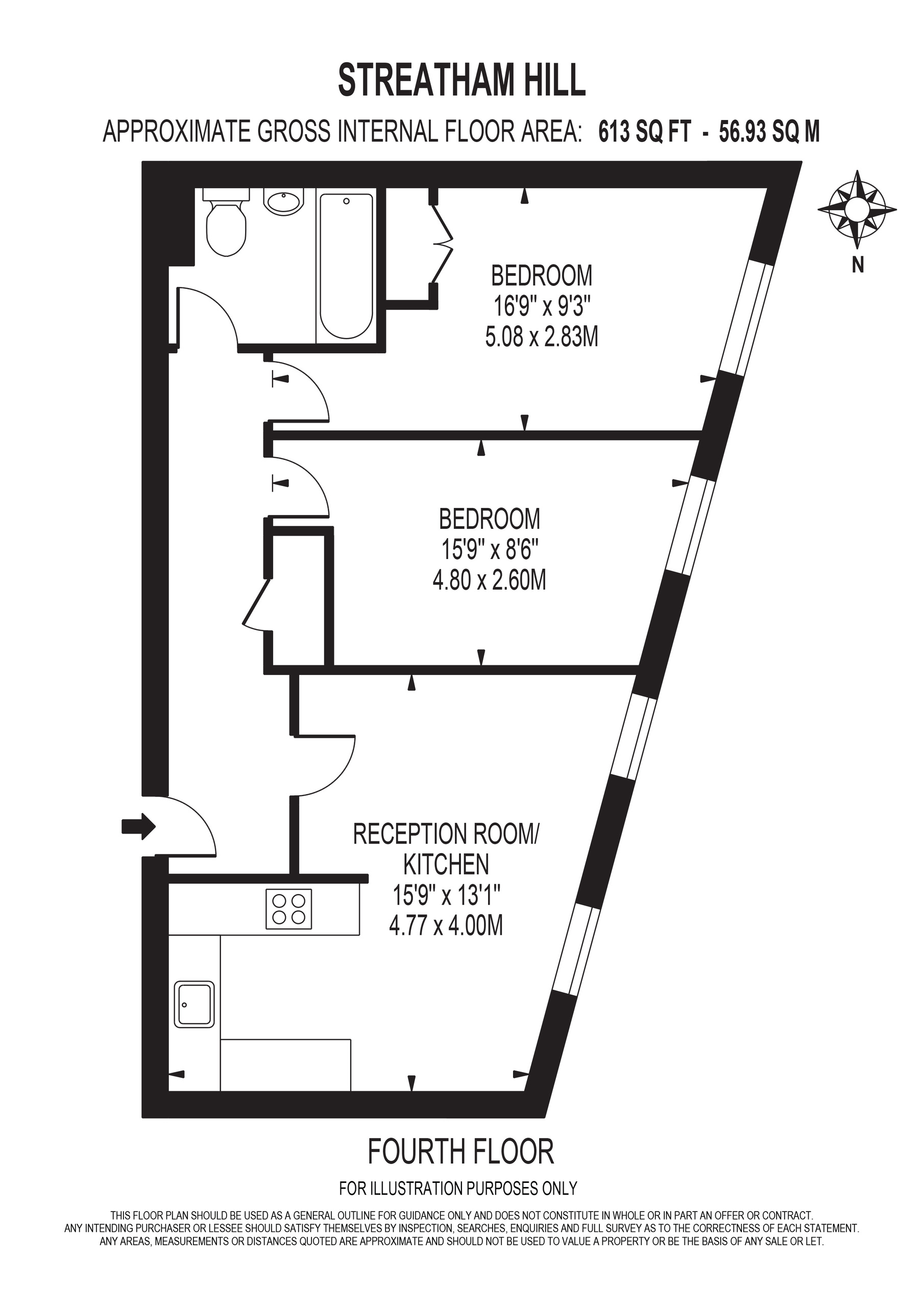 2 bed apartment for sale in Streatham Hill, London - Property floorplan