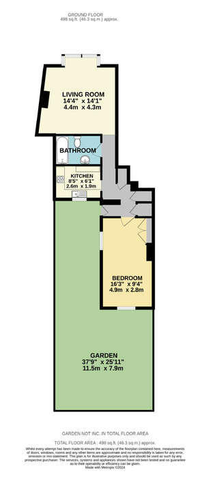 1 bed apartment for sale in Southbridge Road, Croydon - Property floorplan