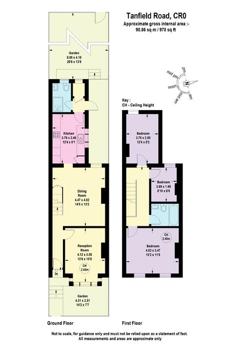 3 bed house for sale in Tanfield Road, Croydon - Property floorplan