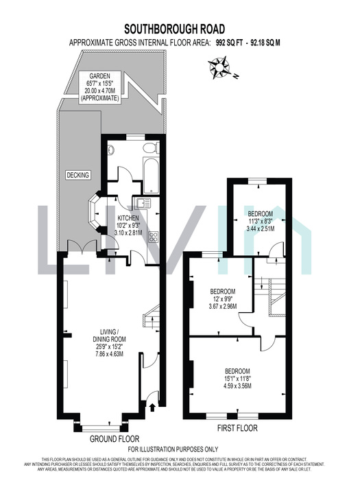 3 bed terraced house for sale in Southbridge Road, Croydon - Property floorplan