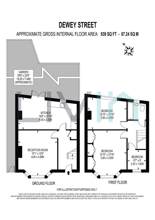 3 bed semi-detached house for sale in Dewey Street, London - Property floorplan