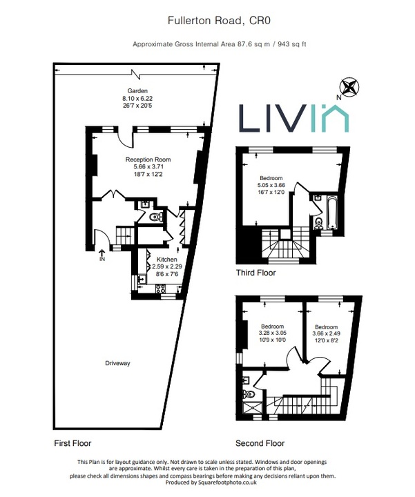 3 bed detached house for sale in Fullerton Road, Croydon - Property floorplan