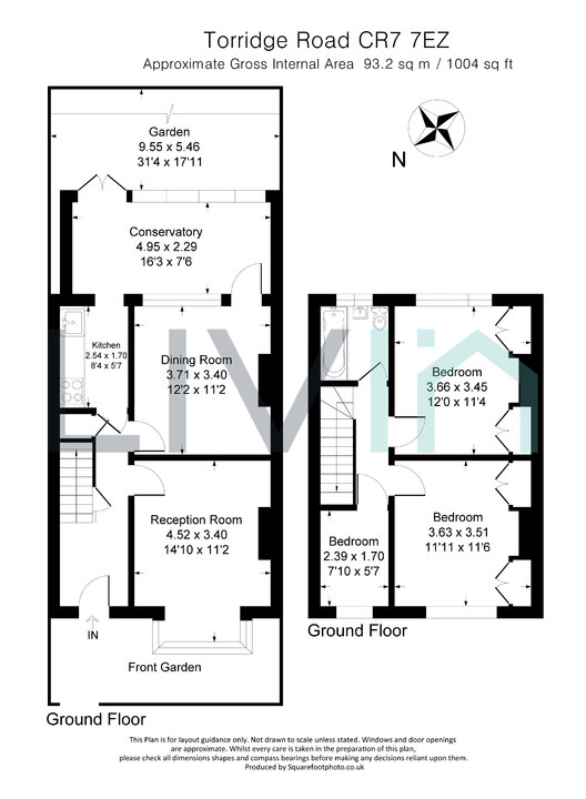 3 bed terraced house for sale in Torridge Road, Thornton Heath - Property floorplan