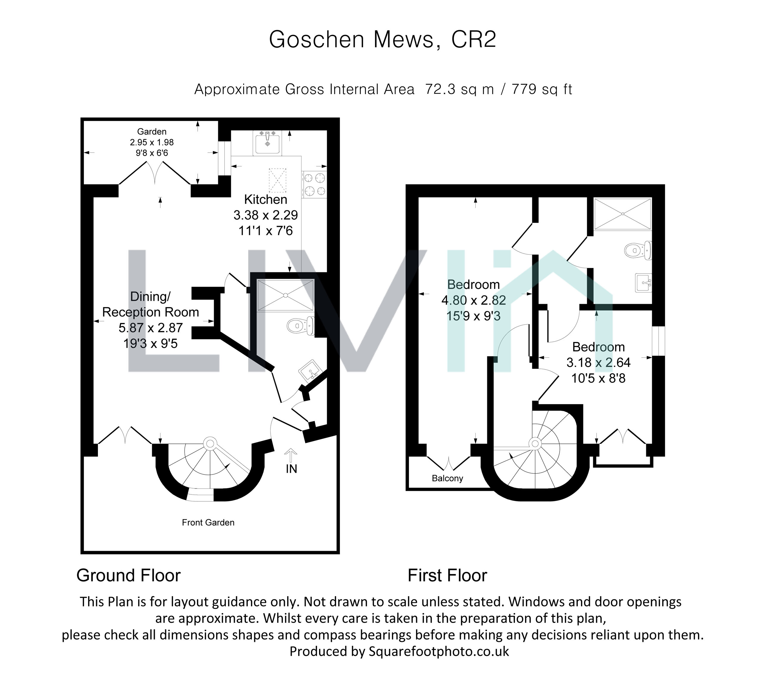 2 bed house for sale in Goschen Mews, Selsdon - Property floorplan