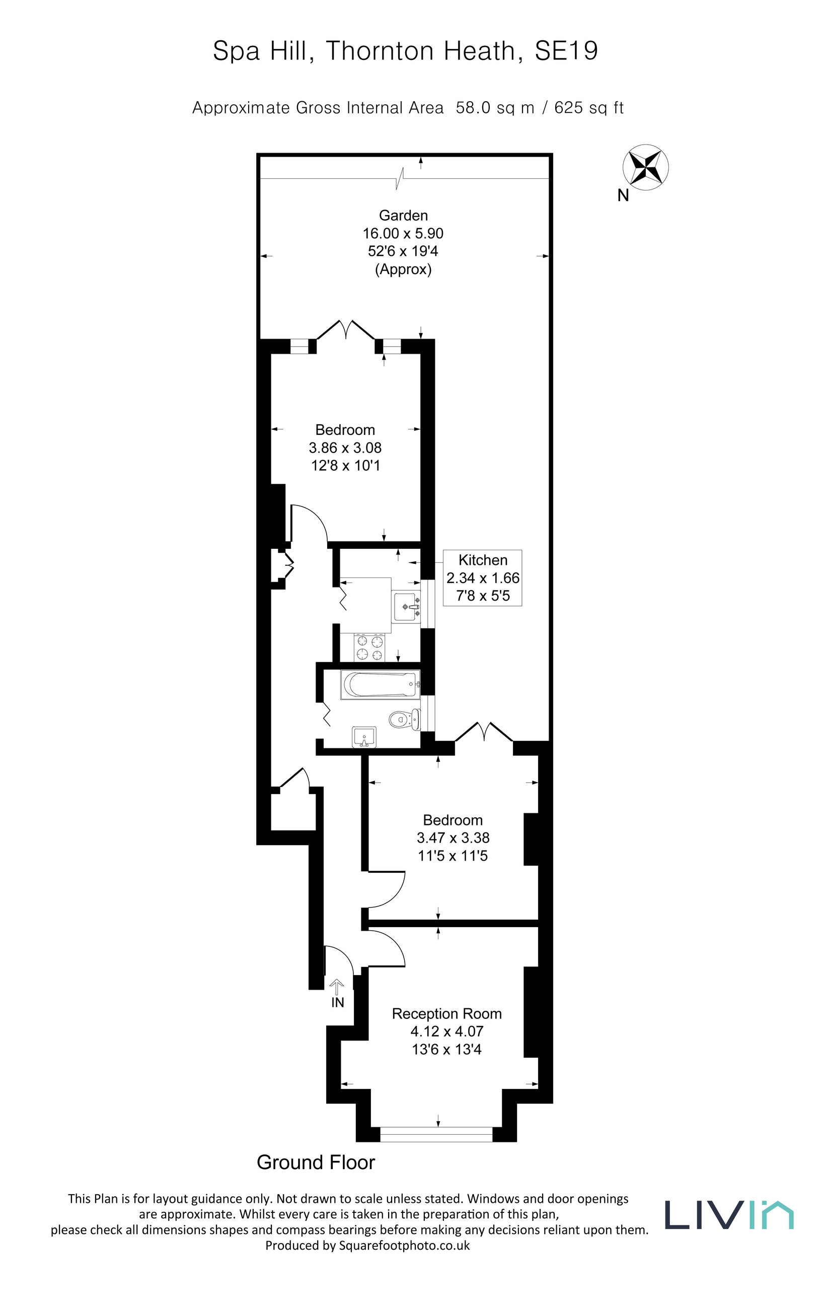 2 bed apartment for sale, Crystal Palace - Property floorplan