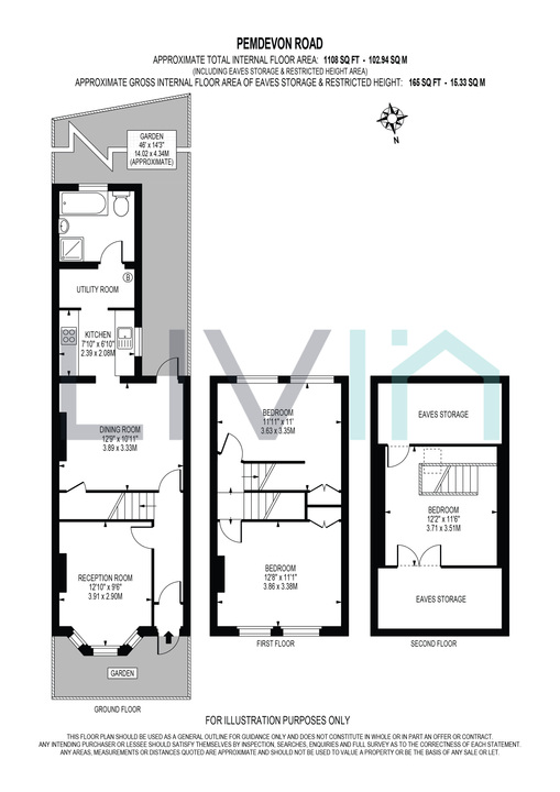 2 bed house for sale in Pemdevon Road, Croydon - Property floorplan