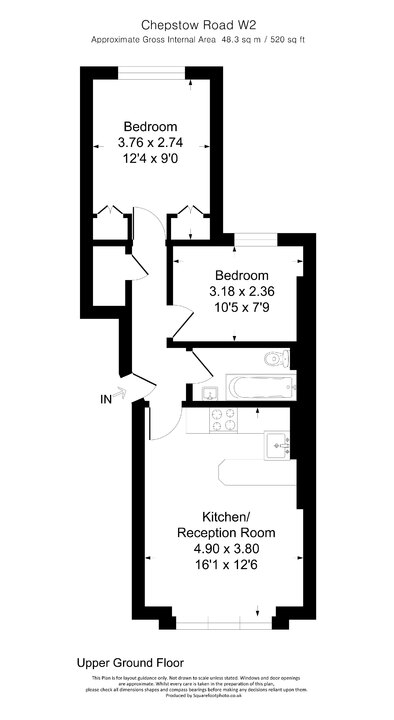 2 bed apartment for sale in Chepstow Road, London - Property floorplan