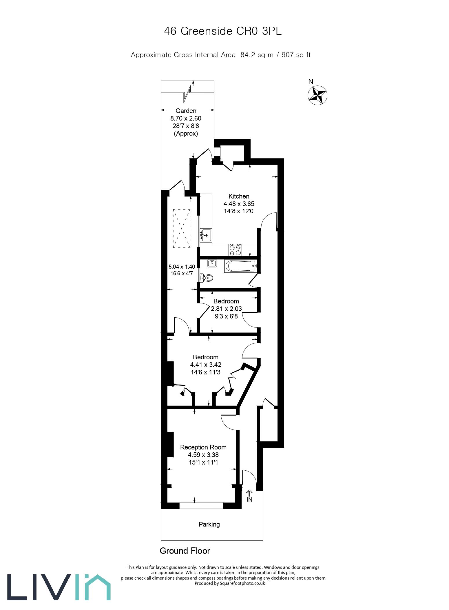 2 bed maisonette for sale in Greenside Road, Croydon - Property floorplan