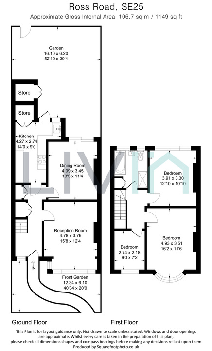 House for sale in Ross Road, London - Property floorplan